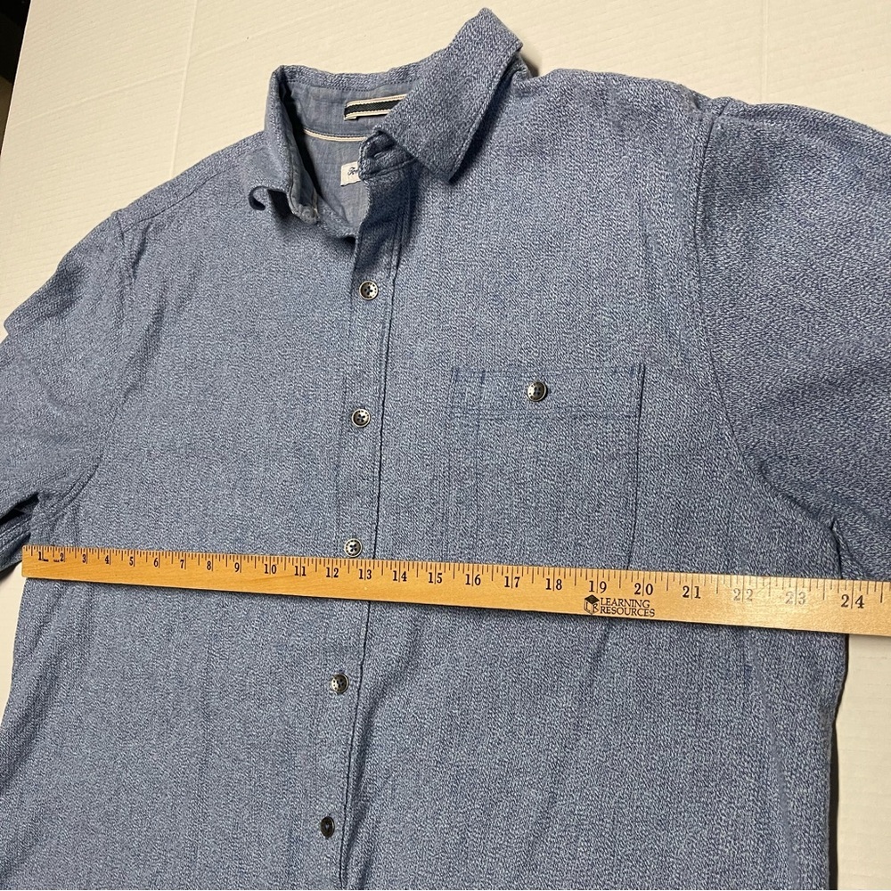 Tommy Bahama Men’s XL Blue Button Down Long Sleeve Front Pocket 100% Cotton - Picture 9 of 10